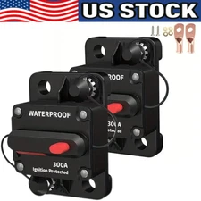 300A AMP Circuit Breaker Fuse Reset 12V-48V DC Car Boat Auto Waterproof