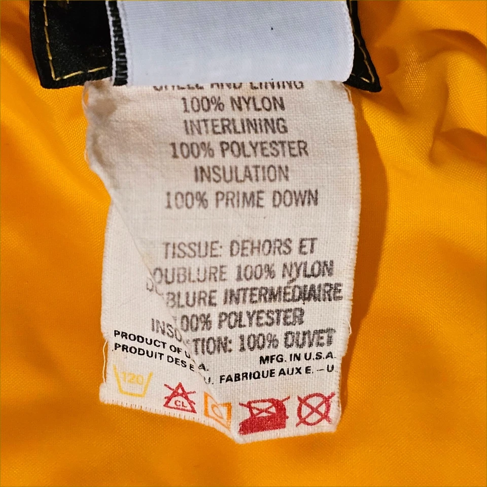 Vintage 70s Roffe Down Ski Jacket Womens Medium Yellow USA Puff Parka Snow Coat  - Image 4 of 4