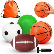 8 Inch Toddler Sport Balls Toys Set, Mini Basketball, Kids Dodgeball for Outd...