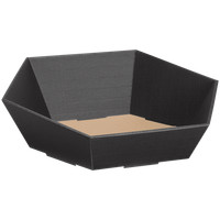 PräSentköRbe Sechseckig Wellen Anthrazit I Groß I Ø 415 Mm I 313X301X84-139 Mm