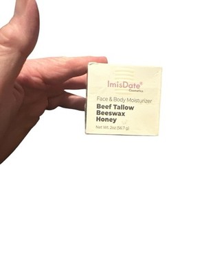 Imisdate Cosmetics Face And Body Moisturizer Beef Tallow Beeswax Honey 2oz