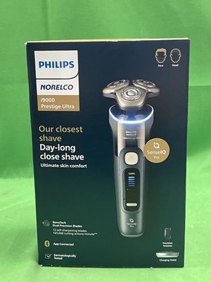 PHILIPS NORELCO i9000 PRESTIGE ULTRA SENSE IQ PRO ELECTRIC WET/DRY SHAVER New E5