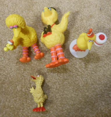 4ct Jim Henson Applause Muppets Inc. JHP Sesame Street Big Bird figures