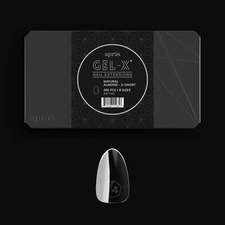 Apres Gel-X® Soft Gel Tip Box | Natural Almond | 500pc Nail Tips, 11 Sizes 00...