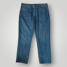 Carhartt Men's Dark Wash Denim Blue Workwear Carpenter Jeans 38x32 Relaxed Fit