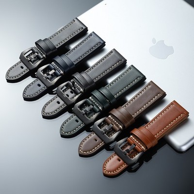 20 22 24 26mm Premium Lederarmband Echtleder Uhrenarmband Armband Ersatzarmband