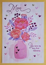 MOM/ Happy Valentine's Day Large Greeting Card Envelope 5.5x8"