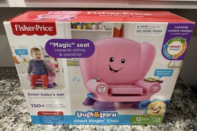 Fisher-Price Laugh and Learn Smart Stages Chair Pink W/ Remote & Flip Book  12m+ | eBay