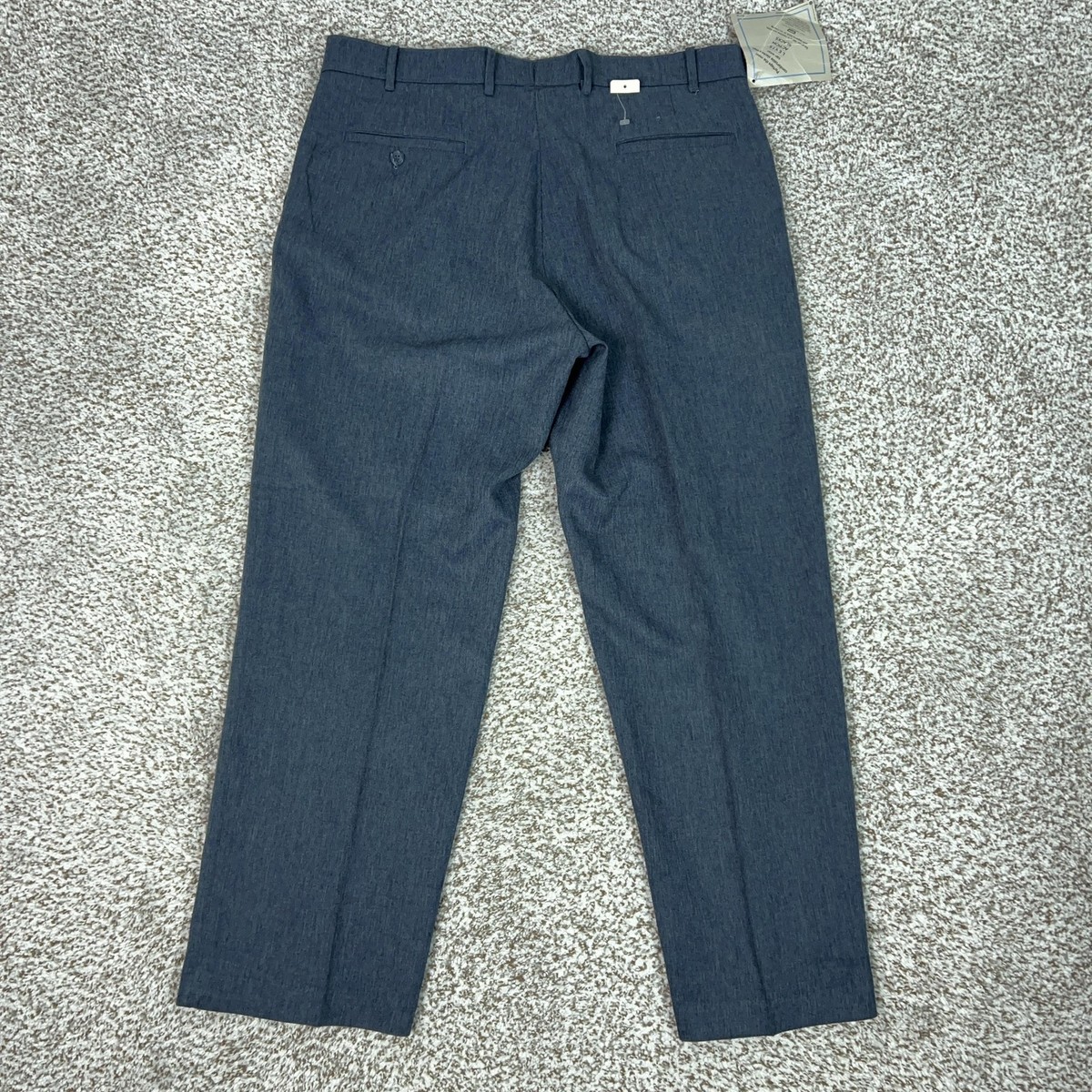 Vintage Levis Pants Mens 38x29 Blue Action Slacks Dress Microfiber