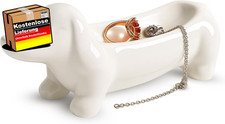 Dackel Schmuckschale Keramik Deko f&uuml;r Schmuck Schl&uuml;ssel Hundeliebhaber Geschenk