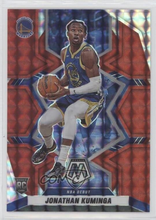2021-22 Panini Mosaic NBA Debut Red Mosaic Prizm Jonathan Kuminga #268 0z0v