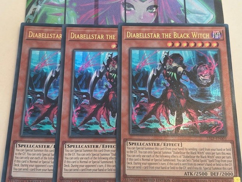 Yugioh 3x Diabellstar the Black Witch 25LP-EN001 Ultra Limited Edition 2025 NM