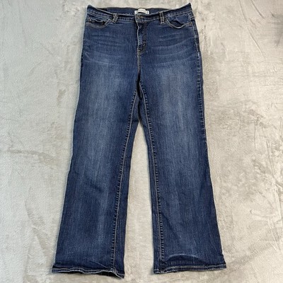 Levis 512 Perfectly Slimming Boot Cut Jeans Womens 14 (33x29) Blue Stretch Denim