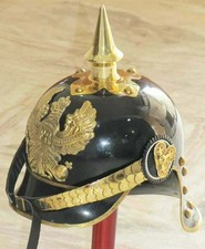 WWI GERMAN PRUSSIAN PICKELHAUBE HELMET BRASS ACCENTS Christmas Gift SPIKE HELMET