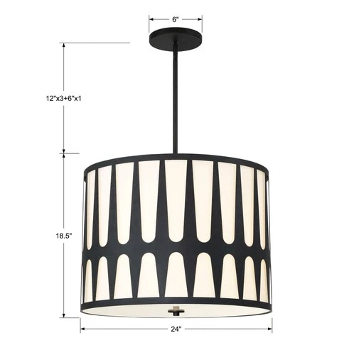 Crystorama Lighting - Royston - 5 Light Pendant In Modern and Contemporary - Picture 2 of 4