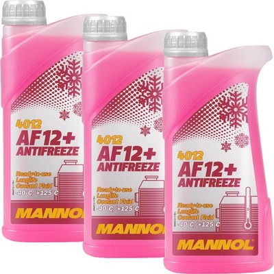 3L MANNOL KÜHLERFROSTSCHUTZ ROT AF12+ G12+ bis -40°C KÜHLMITTEL ANTIFREEZE
