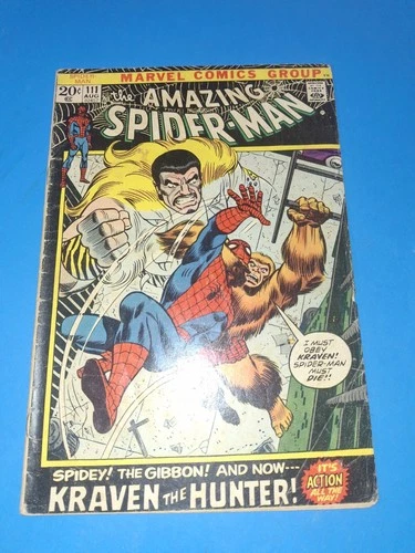 Amazing Spider-Man #111 (1972) 2nd Gibbon App + Kraven GD/VG3.0 Range Marvel