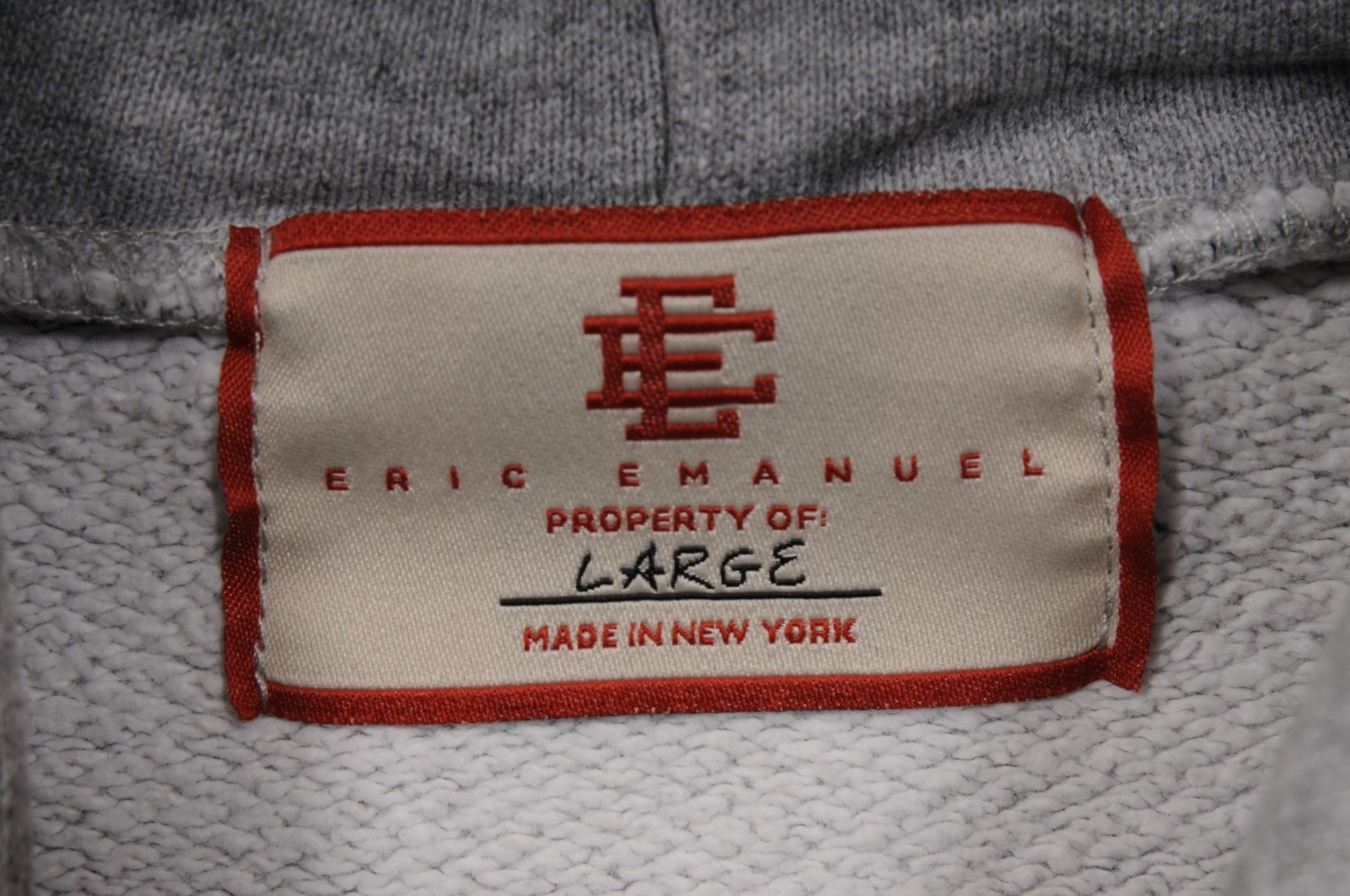 Eric Emanuel EE Basic Logo Hoodie Large Gray Purp… - image 4
