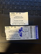 TRAINER- WILLIAM BILL MOTT AUTOGRAPHED 2026 FOUNTAIN OF YOUTH TICKET STUB - 2ND