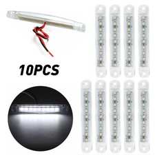 10pcs White Side Lights Marker Led Truck Trailer Clearance Daytime Running Light