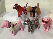 Victoria secret 6" assorted stuffed dog plushes , lot of 5