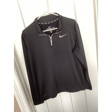 Nike Therma-Fit Black Quarter Zip Pullover - Men's Large