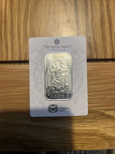 The Royal Mint & Germania Mint 1oz Solid Silver Bullion Bar Odin