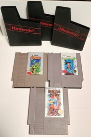 Castlevania 1 2 3 Original Trilogy Nintendo NES + Dust Covers Clean, Tested Lot