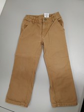 Carhartt Boys Brown Lined Carpenter Pants 100 Cotton Adjustable Waist Pockets 5