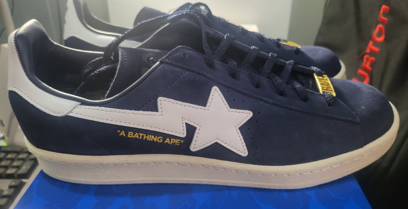 BNIB Adidas BAPE x Campus 80s '30th Anniversary - Navy' ID4770  size 11.5
