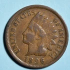 1896 Indian Head Cent Penny ~ F FINE ~ US Type Coin Collectible