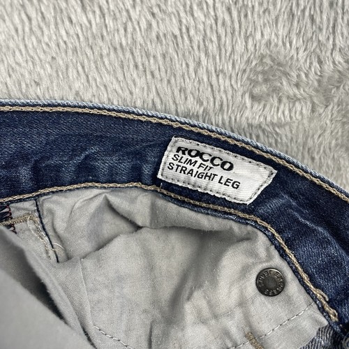 Express Rocco Slim Fit Straight Leg Jeans Mens 32x32 Blue Denim Measure 32x30 - Bild 5 von 11