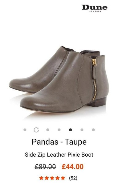 Women Dune Boots Grey Leather 40 #3OHX