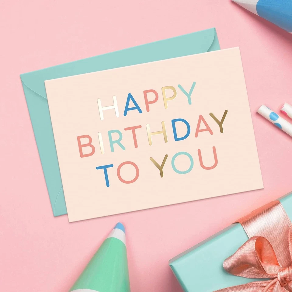 Tarjetas de feliz cumpleaños Sweetzer y naranja con sobres y caja surtida. Variedad Foto 3 de 4