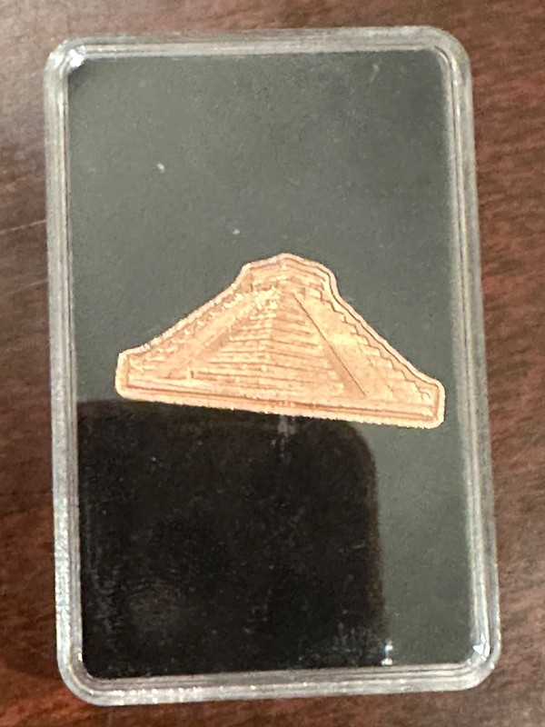 .999 5 Gram Copper Mayan Pyramid
