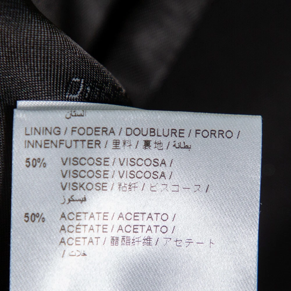 OFF WHITE Blazer M bianco sporco nero crepe asimmetrico orlo asimmetrico M