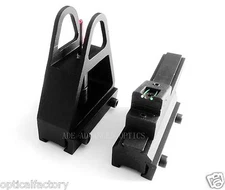 Adjustable GLOWING FIBER Optic FRONT/REAR Sight Tower for 3/8" 11mm dovetail 