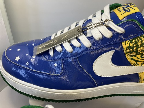 Hombre Nike Air Force 1 Ronaldinho Entrenadores Talla 9.5 UK Brasil 44.5 EU - Imagen 7 de 21