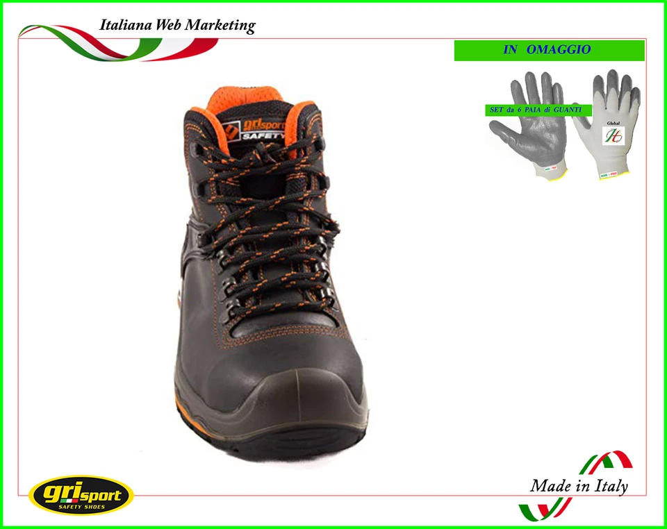 SCARPE ANTINFORTUNISTICA GRISPORT 72003 VIBRAM - GUANTI LAVORO - Immagine 4 di 4