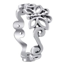 Butterfly Swirl Design 925 Sterling Silver Ring