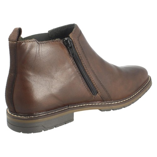 Mens Rieker '13757' Brown Leather Chelsea Boot With Zip - Picture 5 of 18