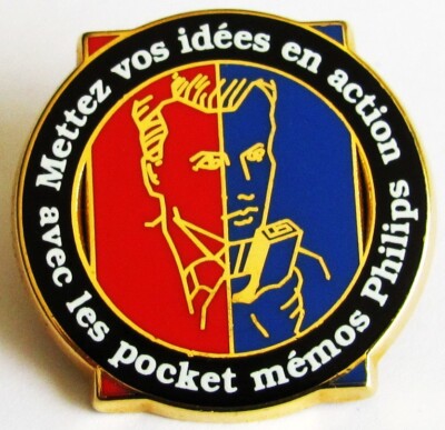  Pins PHILIPS LES POCKET MEMOS signiert Arthus Bertrand Paris Vintage #1/1