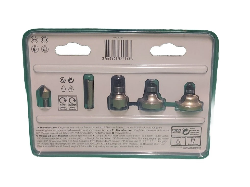 Erbauer router bit sale set