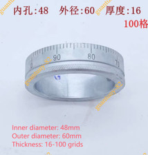 1x Milling Machine 0-100mm Lathe Scale Ring Metal Dial Machine Part 48*60*T16mm