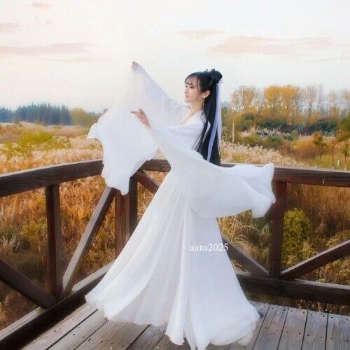 Golden Dragon Hanfu Chinese Traditional Dress Chinese Plus Size Stage Outfits - Afbeelding 8 van 19