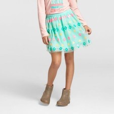 Cat  Jack Girls Tutu Skirt With Diamonds or Hearts Neon Sequins Skirt 10-12 L