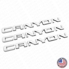 3x Gmc Canyon Front Door Rear Liftgate Badge Logo Decal Emblem Decorate Chrome