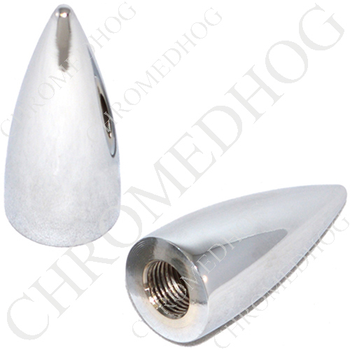 2 Billet Aluminum Chrome Spike Tire Valve Stem Caps for Motorcycle Car