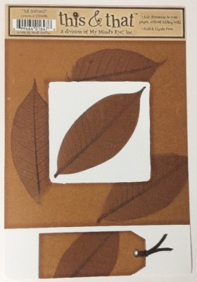 ALL NATURAL LEAVES Die-Cut Frame(3pc)My Minds Eye This & That  Tag Garden Brown 