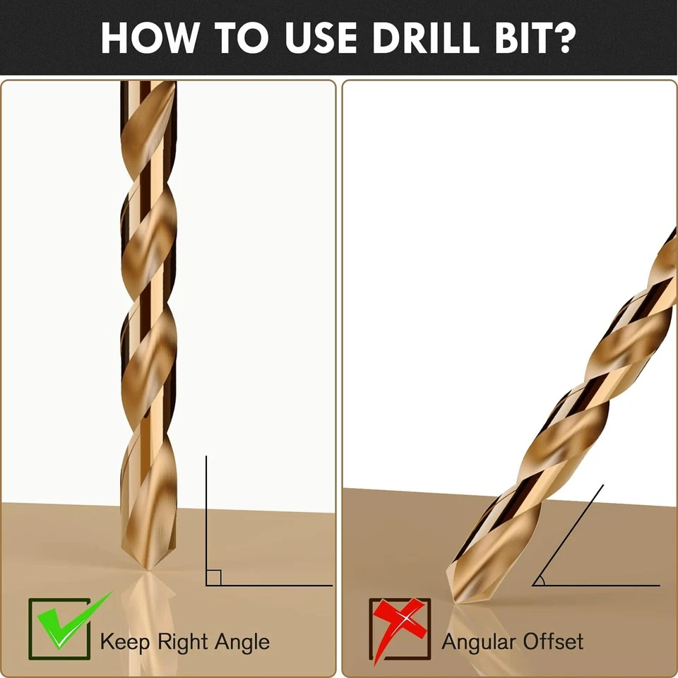 HSS COBALT JOBBER DRILL BITS M35 5% COBALT 135° SPLIT POINT-TOP QUALITY 5/10pcs - Image 2 of 3